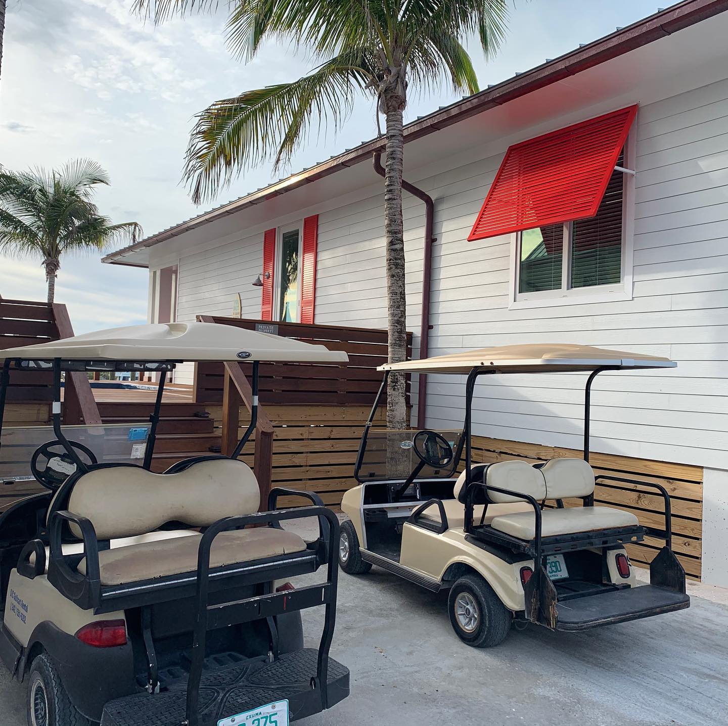 golf carts at lazy bay exumas